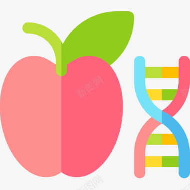 生物标志广告转基因生物工程16扁平图标图标