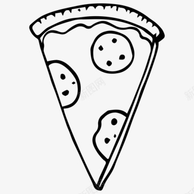 披萨食物菜单图标图标