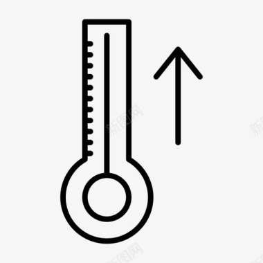 热水汽温度计热测量温度图标图标