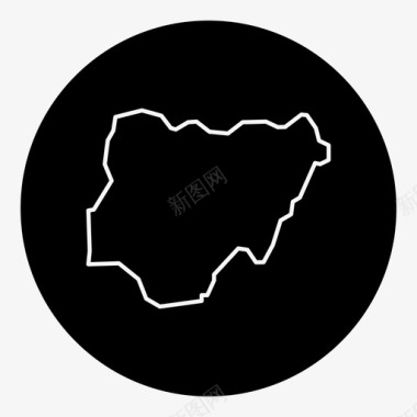 非洲拼图地图尼日利亚地图非洲拉各斯图标图标
