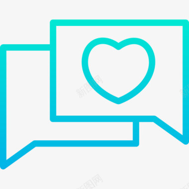 150聊天婚礼150渐变图标图标