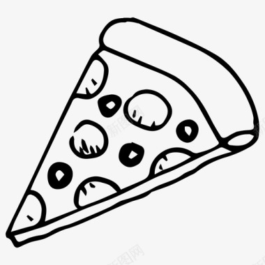 披萨食物菜单图标图标