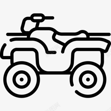 四合院车辆和运输11直线图标图标