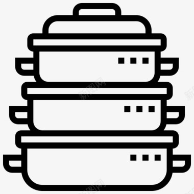 锅陶瓷容器图标图标