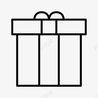 礼物包装飘带周年纪念日生日礼品盒图标图标