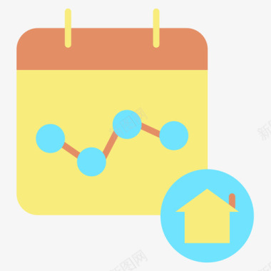 不动日历不动产175扁平图标图标