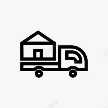 搬家搬家送货房屋图标图标