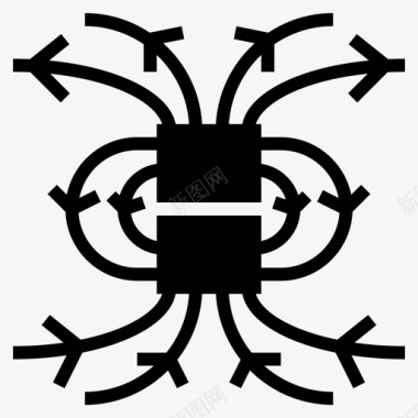 磁疗替代磁场图标图标