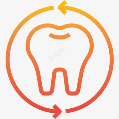 援助医疗援助牙科32梯度图标图标
