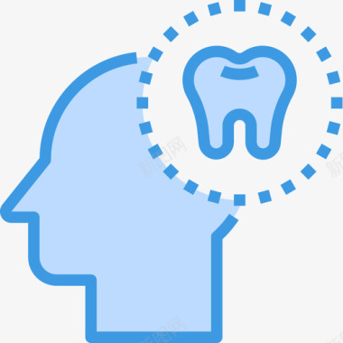 小牙齿牙齿牙齿34蓝色图标图标
