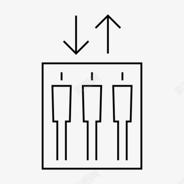 电梯信息管理电梯建筑方向图标图标