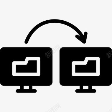 传输数据信息同步交换共享图标图标