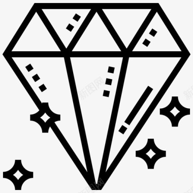 雪松林钻石宝石珠宝图标图标