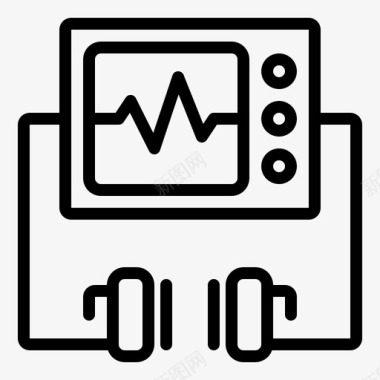 诊断诊断工具电心脏图标图标