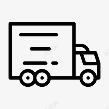 送货箱送货车物流送货图标图标