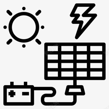 家居太阳能板控制家用图标图标
