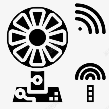 风扇矢量图风扇控制家用图标图标