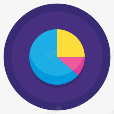饼图信息图3扁平圆形图标图标