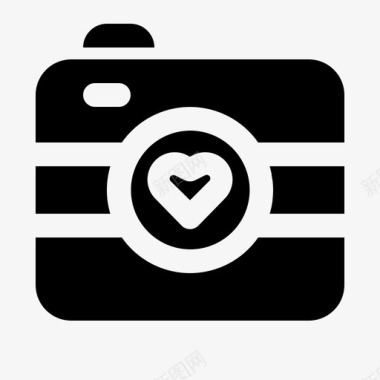 摄影相机的爱摄影照片图标图标