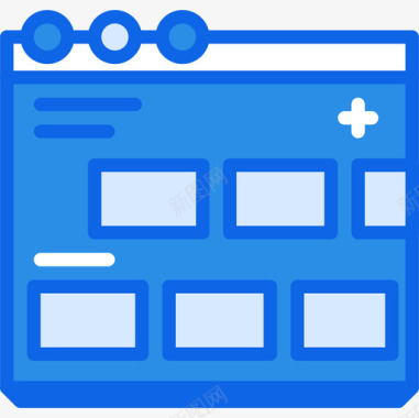 蓝色面板浏览器ui界面30蓝色图标图标