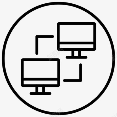 自动化设计系统集成计算机连接图标图标