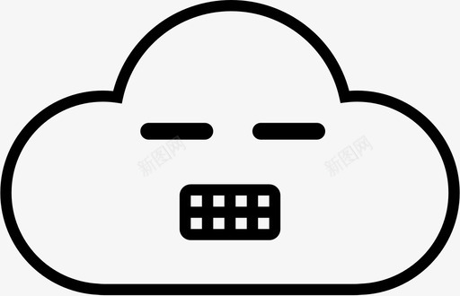 概述迷惑不解的笑脸云表情表情图标图标