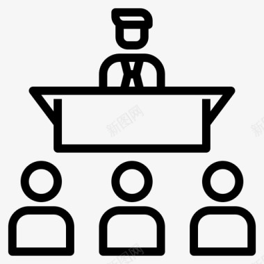 公司标识演讲商务会议图标图标