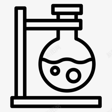 研究物质研究科学100线性图标图标