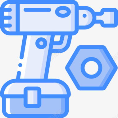 制造钻头制造27蓝色图标图标
