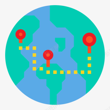 透明地球地球仪导航33扁平图标图标