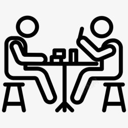 有梦想的人有午餐的人朋友户外餐厅图标高清图片