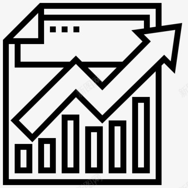 黑色信息图表绩效图表增长图标图标