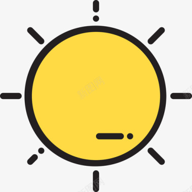 UI太阳ui35线性颜色图标图标