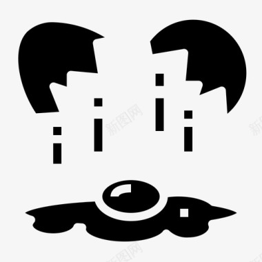 蛋卷煎蛋卷食物146固体图标图标