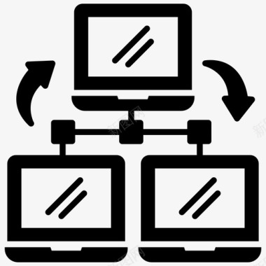 广告背景局域网网络计算机网络数据交换图标图标