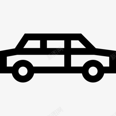 豪华轿车车辆和运输工具2直线型图标图标