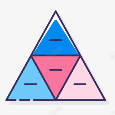 金字塔金字塔图信息图5线性颜色图标图标