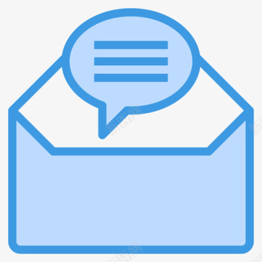 电子邮件联系人和信息5蓝色图标图标
