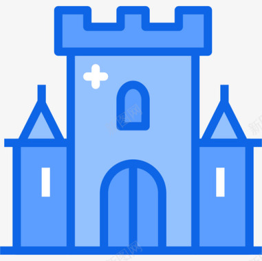 城堡宝贝75蓝色图标图标