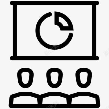 读书报告呈现图形化报告会议饼图图标图标