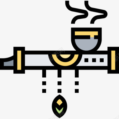 烟草烟草波西米亚风格12线形颜色图标图标
