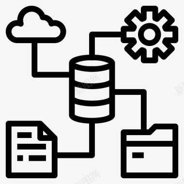 网络云服务数据连接数据库图标图标