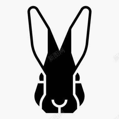兔子农场动物头图标图标