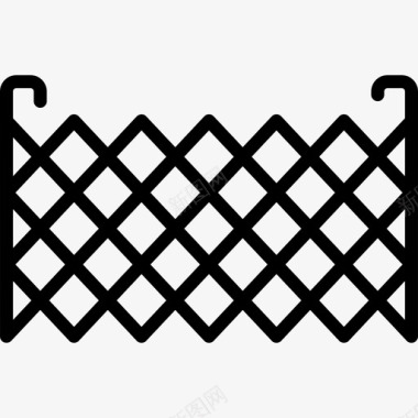栅栏铁丝网路障图标图标