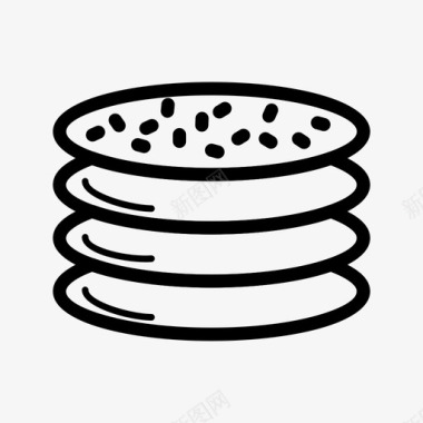 薄饼面包房蛋糕盘图标图标
