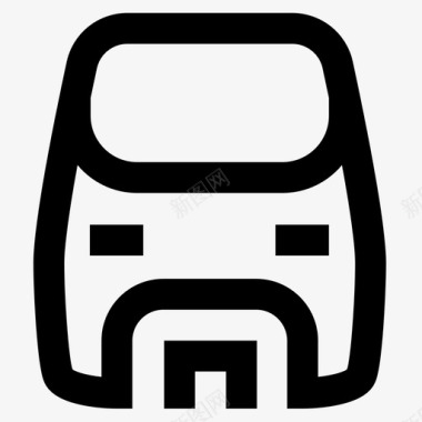 公共环境标识单轨公共交通轮廓图标图标