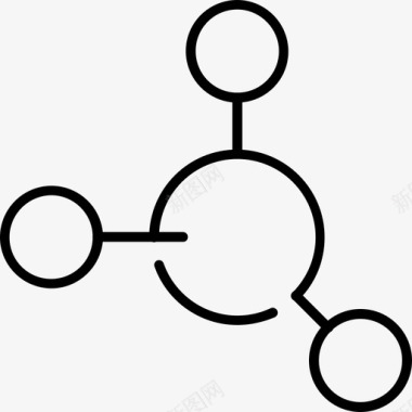 化学污染分子原子原子核图标图标