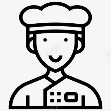 海军制服厨师长兼厨师兼制服图标图标