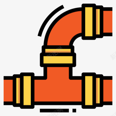 结构骨架管道结构112线性颜色图标图标
