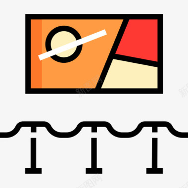 色彩盒艺术博物馆75线性色彩图标图标